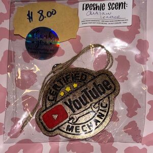 YouTube Certified Mechanic Air Freshener/outlaw leather scented
